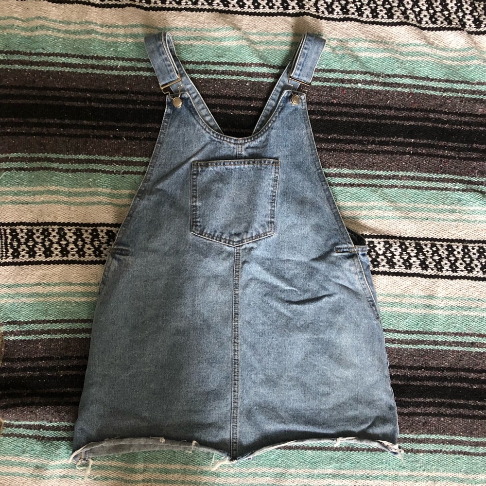Togs Boutique Denim Overall Mini Dress
